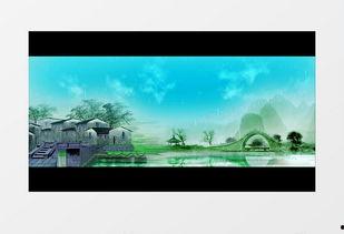 江南烟雨背景视频,水墨画卷中的诗意时光